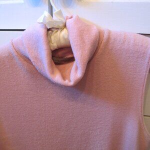 Active Basic Pink Sleeveless Sweater Turtleneck Size Large Nice Fitting